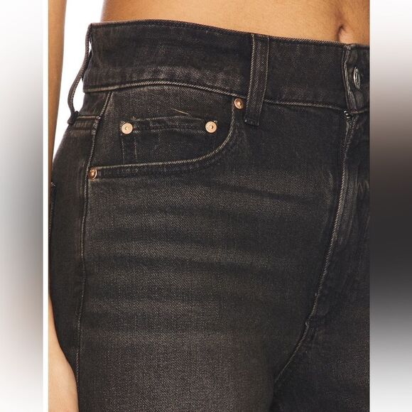 NWT PAIGE SASHA ANKLE Wide Leg Jeans in Black Rust - Picture 8 of 13